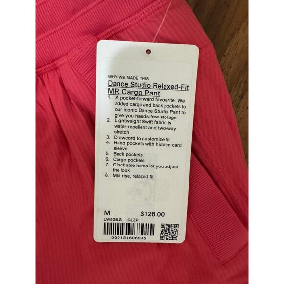 NWT Lululemon Dance Studio Relaxed Fit MR Cargo Pants Glaze Pink M - Picture 4 of 4